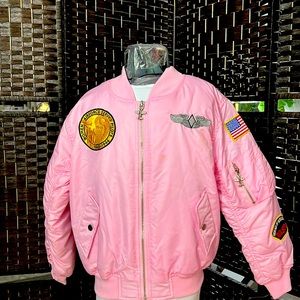 Cute pink (Girls) flight or snow jacket. Brand new ,never worn.